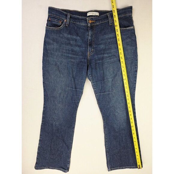 Levi's Size 14 Short Womens 30 Inch Inseam 550 Relaxed Bootcut Blue Denim Jeans - Picture 8 of 12